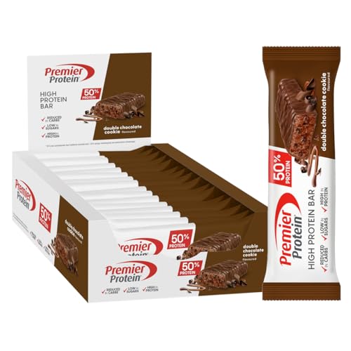 Premier Protein Barre de protéine Double Chocolat Cookie 16x40g - Haute teneur en protéines Sans huile de palme Qualité supérieur | Fitnessterapy - fitnessterapy