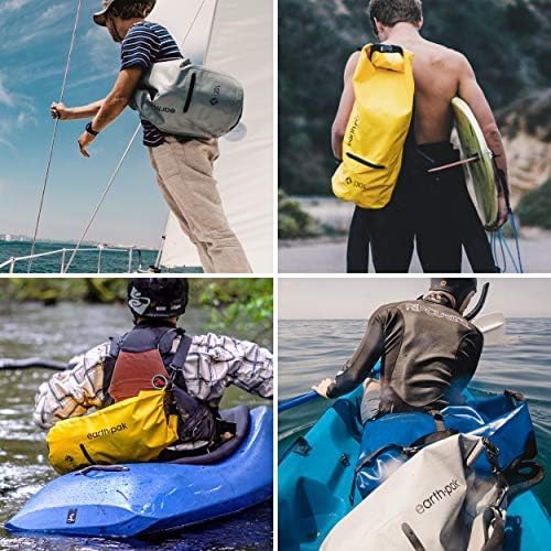 Earth Pak Sac étanche avec Poche - pour Kayak, Bateau Excursion, Canoë, Pêche, Rafting, Natation, et Snowboard - fitnessterapy