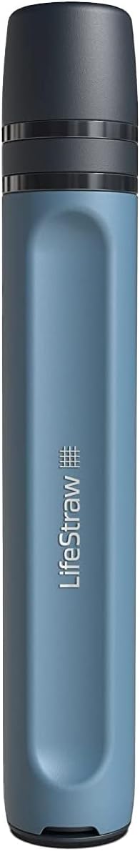 LifeStraw Peak Series - Paille filtrante Personal Water pour filtration, urgence, survie, et hydratation ultra-légère ; Sans BPA, Mountain Blue (bleu) - fitnessterapy