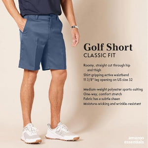 Amazon Essentials Short de Golf en Textile Extensible, Coupe Classique (Grandes Tailles Disponibles) Homme