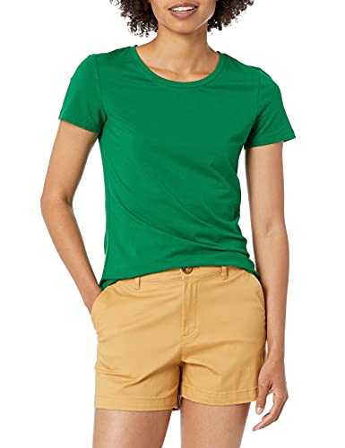 Amazon Essentials T-Shirt Col Rond à Manches Courtes Coupe Classique Femme, Packs Multiples