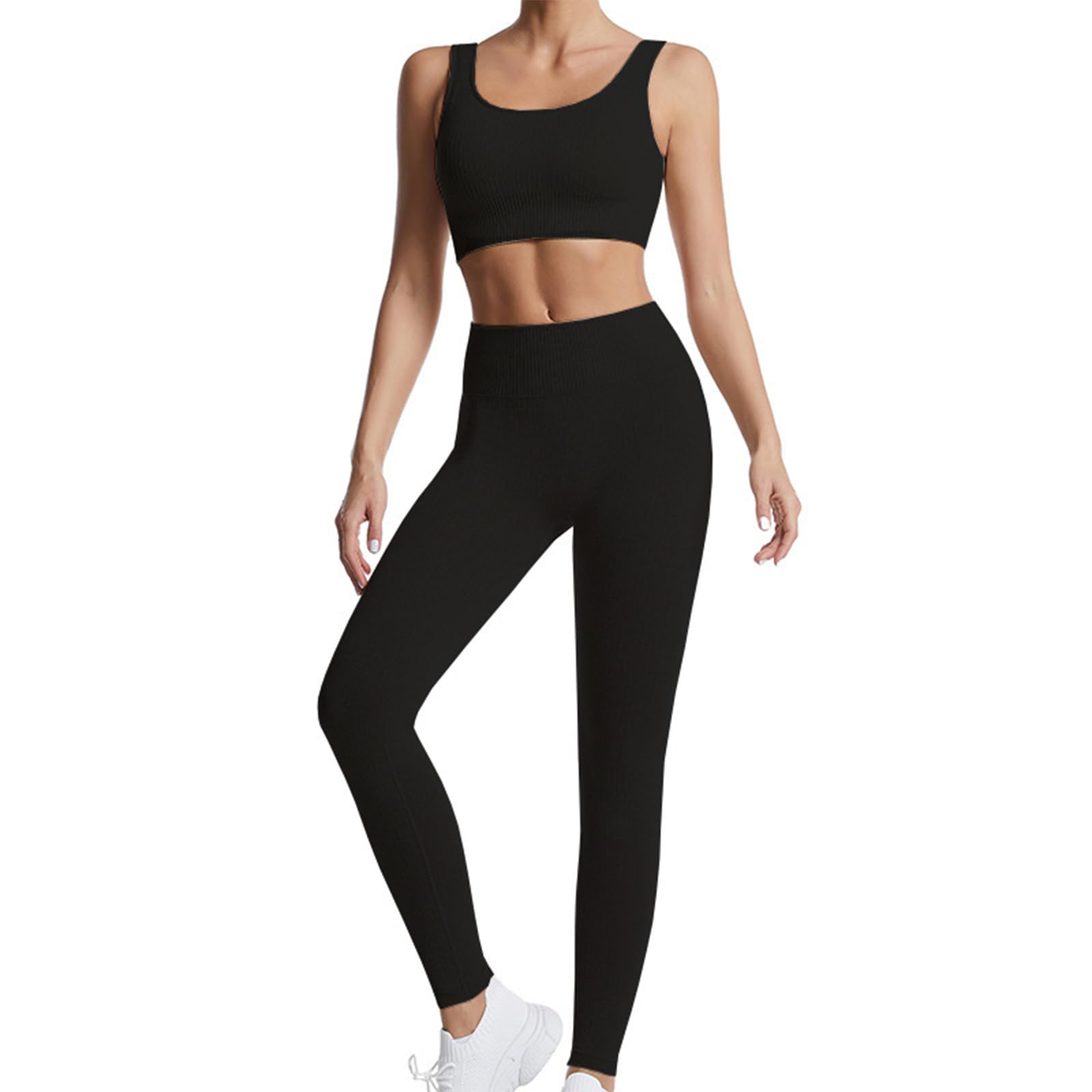 dohomiryo Ensemble De Vêtements De Sport Femme 2 Pièces Survêtements Ensembles Soutien-Gorge Sport Legging de Yoga Sportswear Fitness Ensembles D'entraînement Tenues de Sport