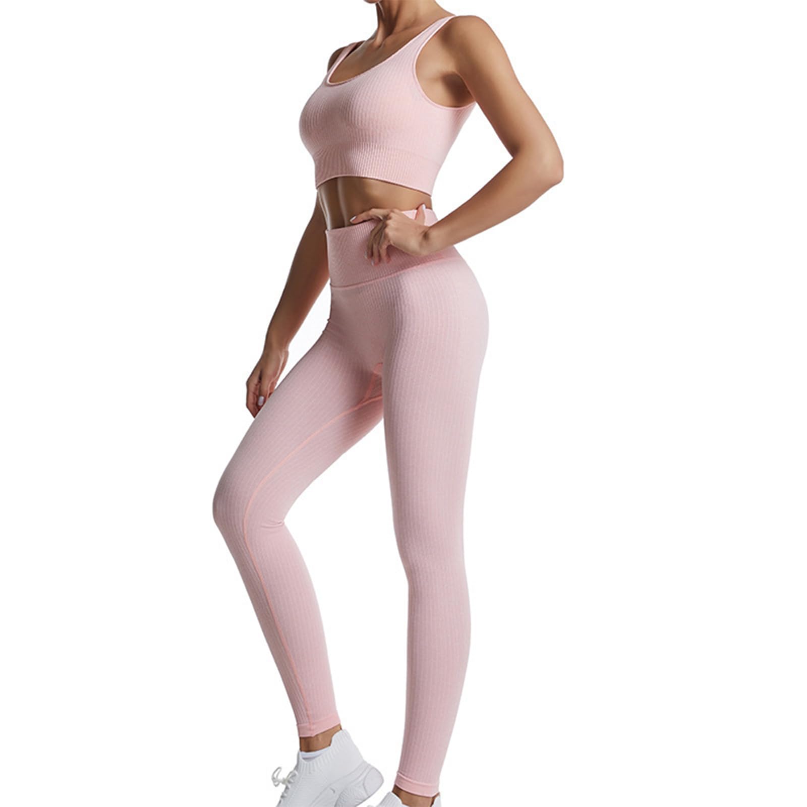 dohomiryo Ensemble De Vêtements De Sport Femme 2 Pièces Survêtements Ensembles Soutien-Gorge Sport Legging de Yoga Sportswear Fitness Ensembles D'entraînement Tenues de Sport