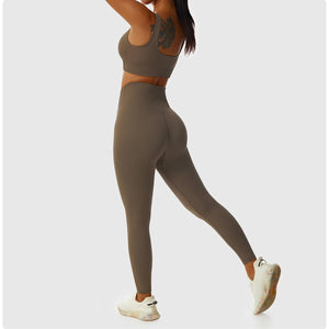 dohomiryo Ensemble De Vêtements De Sport Femme 2 Pièces Survêtements Ensembles Soutien-Gorge Sport Legging de Yoga Sportswear Fitness Ensembles D'entraînement Tenues de Sport