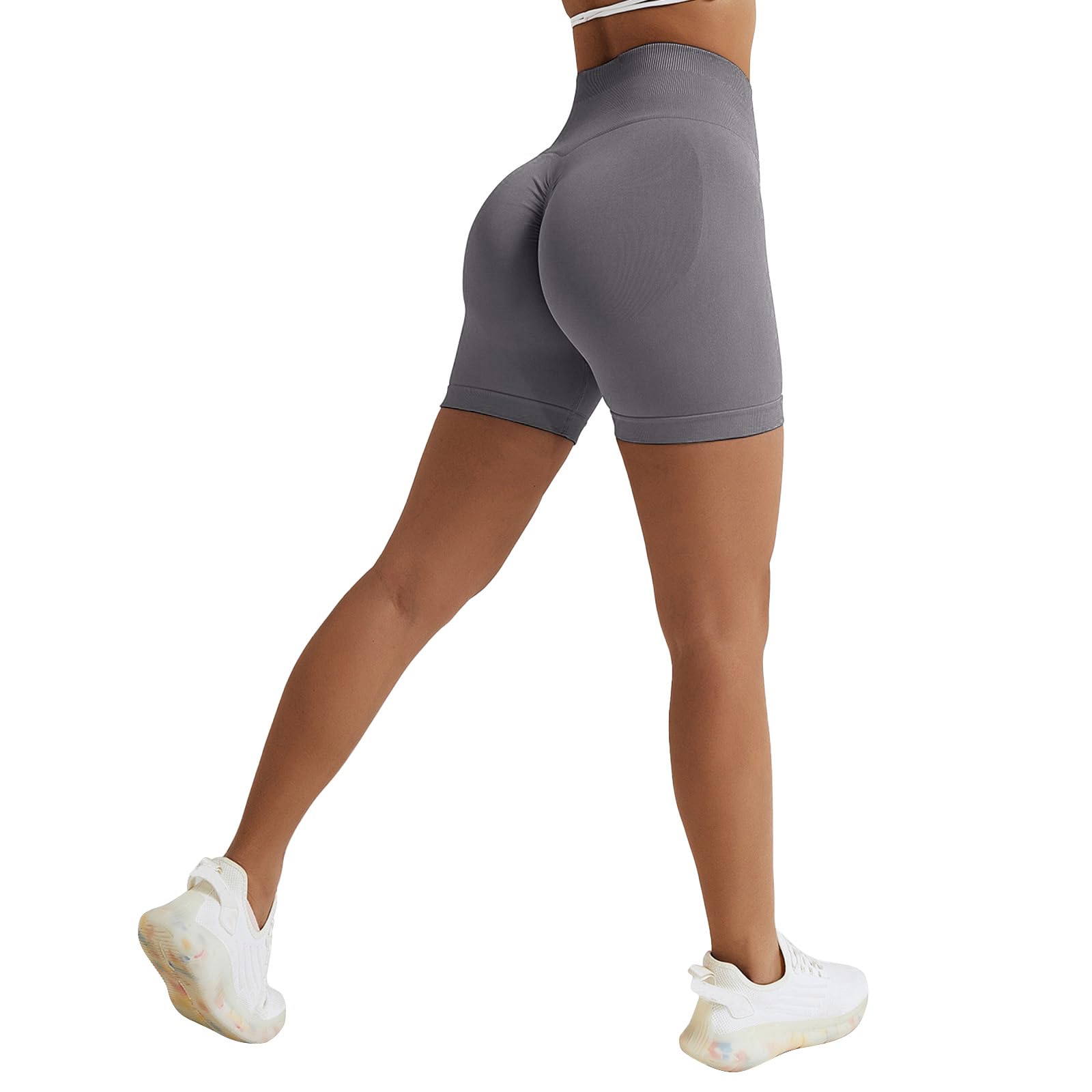 Vertvie Scrunch Butt Women's Sports Shorts, Cycling Shorts Push Up Leggings Short High Waist Yoga Shorts Opaque Seamless Tights Shorts Anti Cellulite