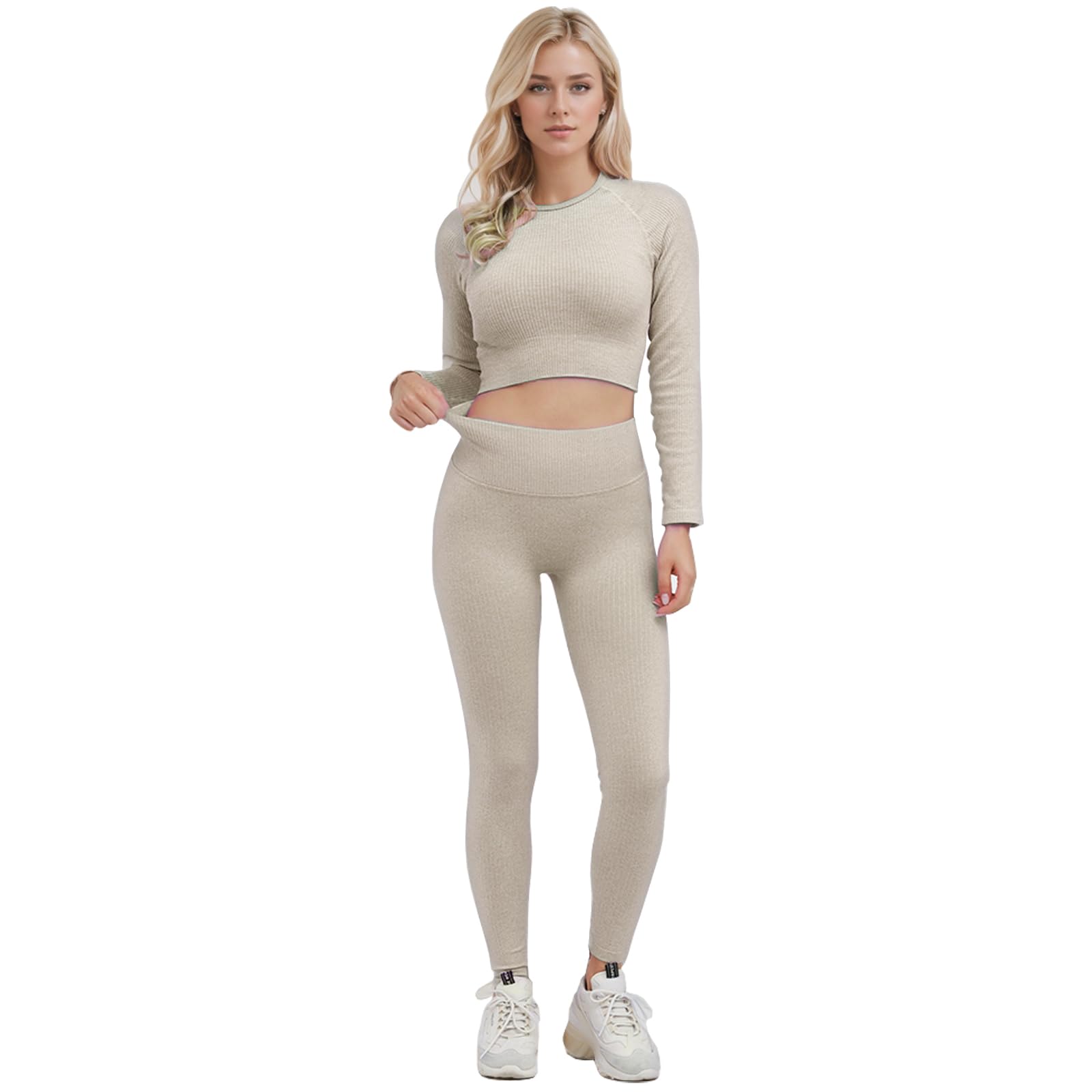 dohomiryo Ensemble De Vêtements De Sport Femme 2 Pièces Survêtements Ensembles Soutien-Gorge Sport Legging de Yoga Sportswear Fitness Ensembles D'entraînement Tenues de Sport