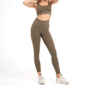 dohomiryo Ensemble De Vêtements De Sport Femme 2 Pièces Survêtements Ensembles Soutien-Gorge Sport Legging de Yoga Sportswear Fitness Ensembles D'entraînement Tenues de Sport