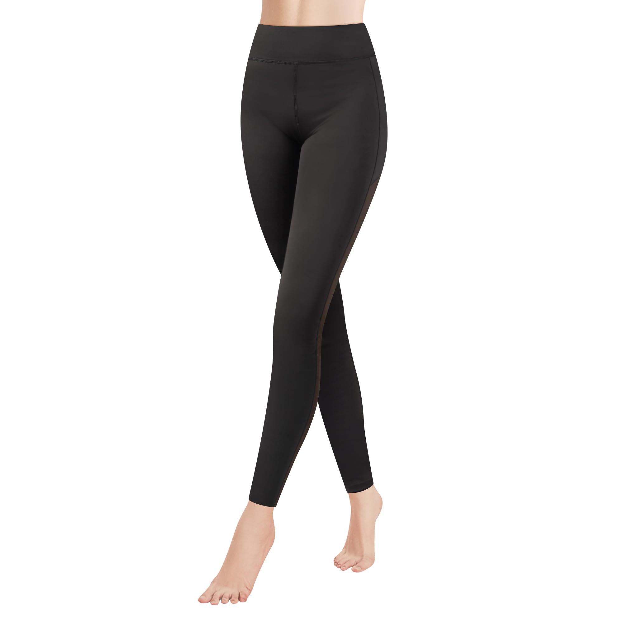 GoVIA Legging pour Femme Pantalon de Course à Pied Pantalon de Sport Respirant Pantalon de Yoga Fitness Taille Haute Long Rayures 4106 - fitnessterapy