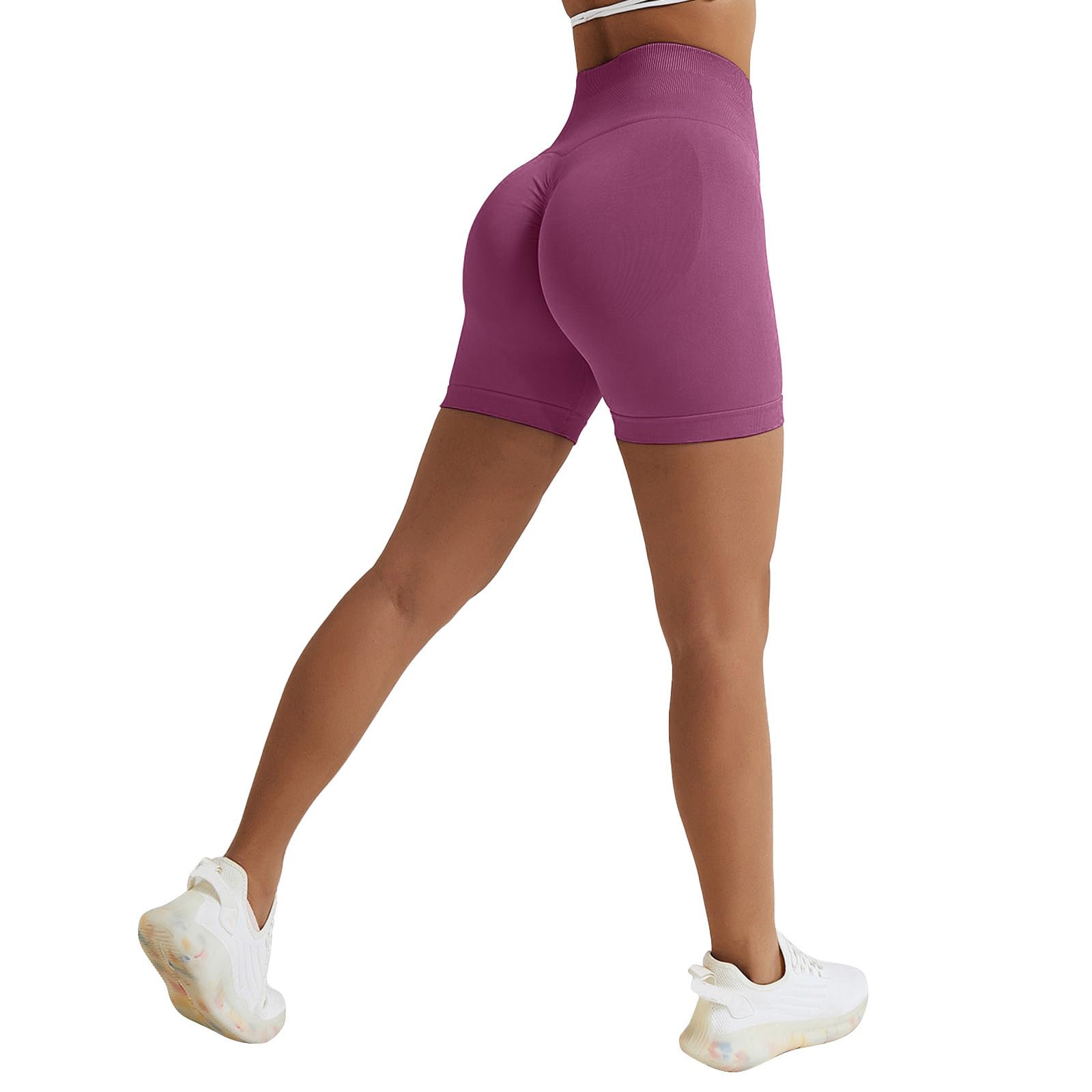 Vertvie Scrunch Butt Women's Sports Shorts, Cycling Shorts Push Up Leggings Short High Waist Yoga Shorts Opaque Seamless Tights Shorts Anti Cellulite