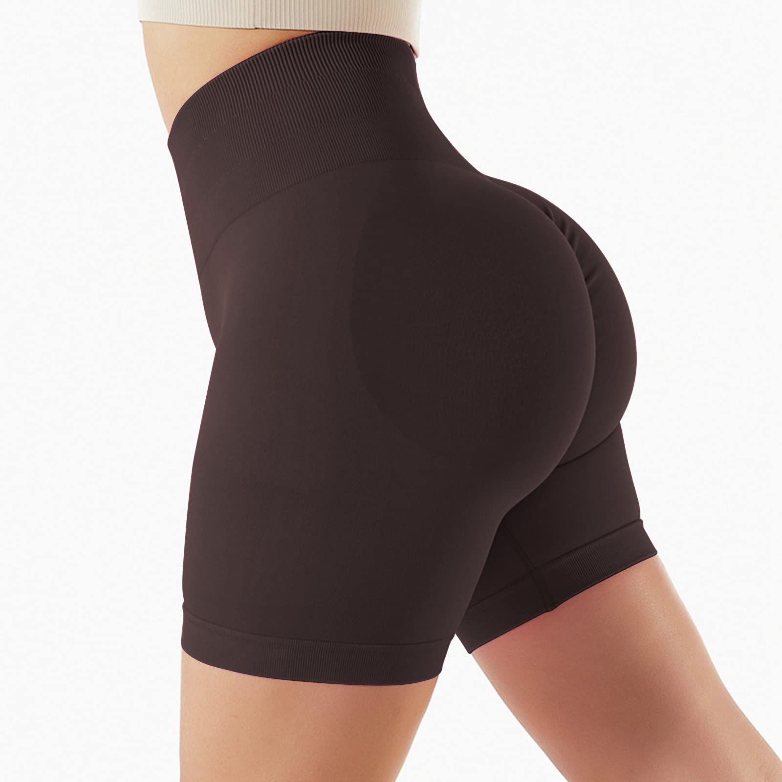 Vertvie Scrunch Butt Women's Sports Shorts, Cycling Shorts Push Up Leggings Short High Waist Yoga Shorts Opaque Seamless Tights Shorts Anti Cellulite