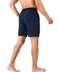 Comilaka Homme Shorts de Sport 7" Short Course à Pied Léger Séchage Rapide Running Jogging Fitness Short avec Poches Zippées - fitnessterapy