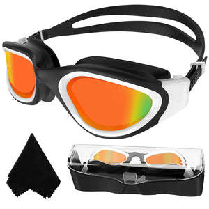 Lunettes de natation à verres polarisés Anti buée Anti UV Étanches Vision nette pour Hommes Femmes Adultes Adolescents