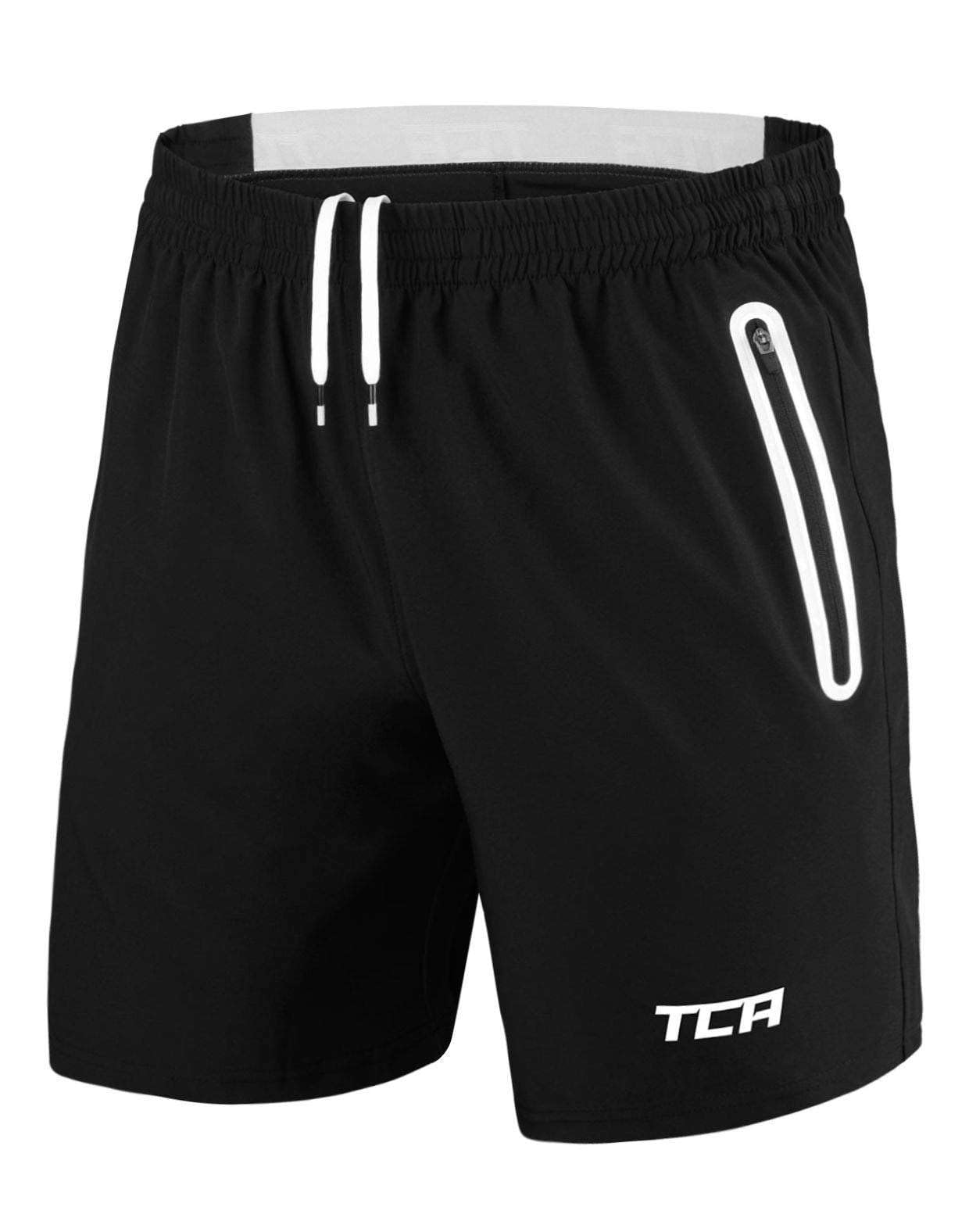 TCA Short Homme Sport - Short Running Homme Léger Elite Tech - Short Sport Homme avec Poches Zippées