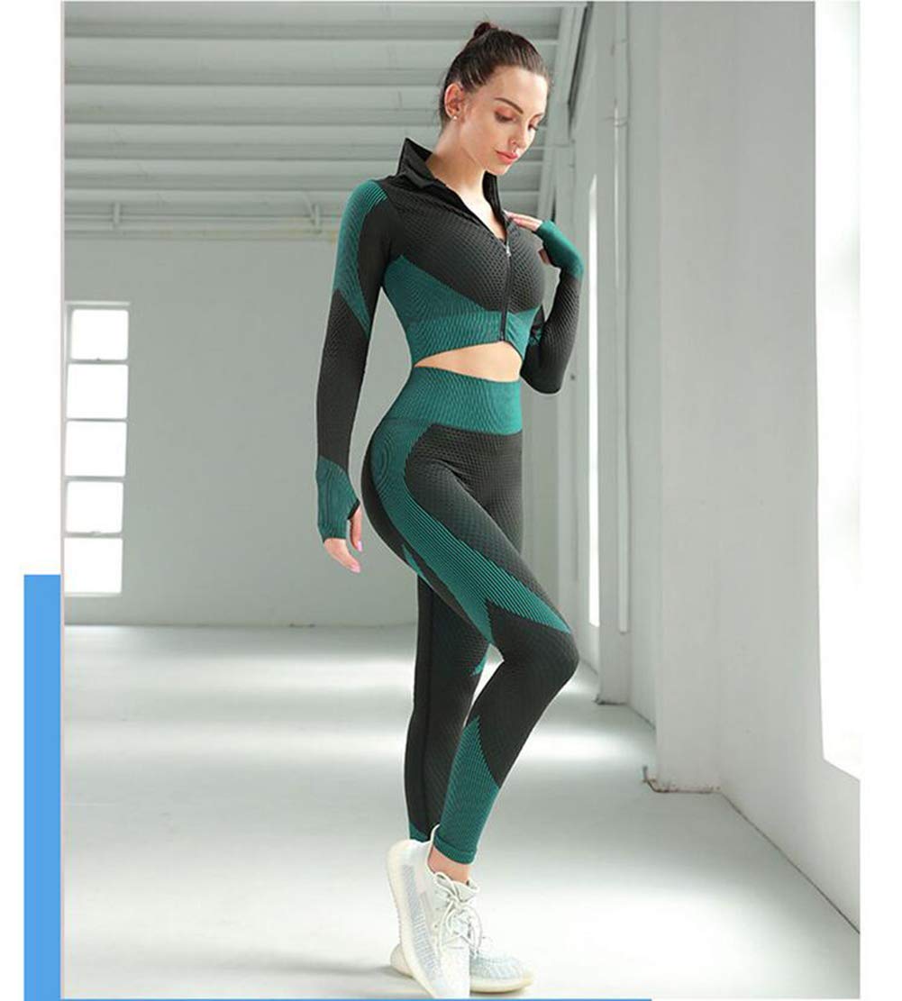 Veriliss Vêtement de Sport Femme 3 Pièces Survêtements D'entraînement Ensembles Soutien-Gorge Sport Legging De Yoga Sportswear Fitness Ensembles D'entraînement Tenues De Sport