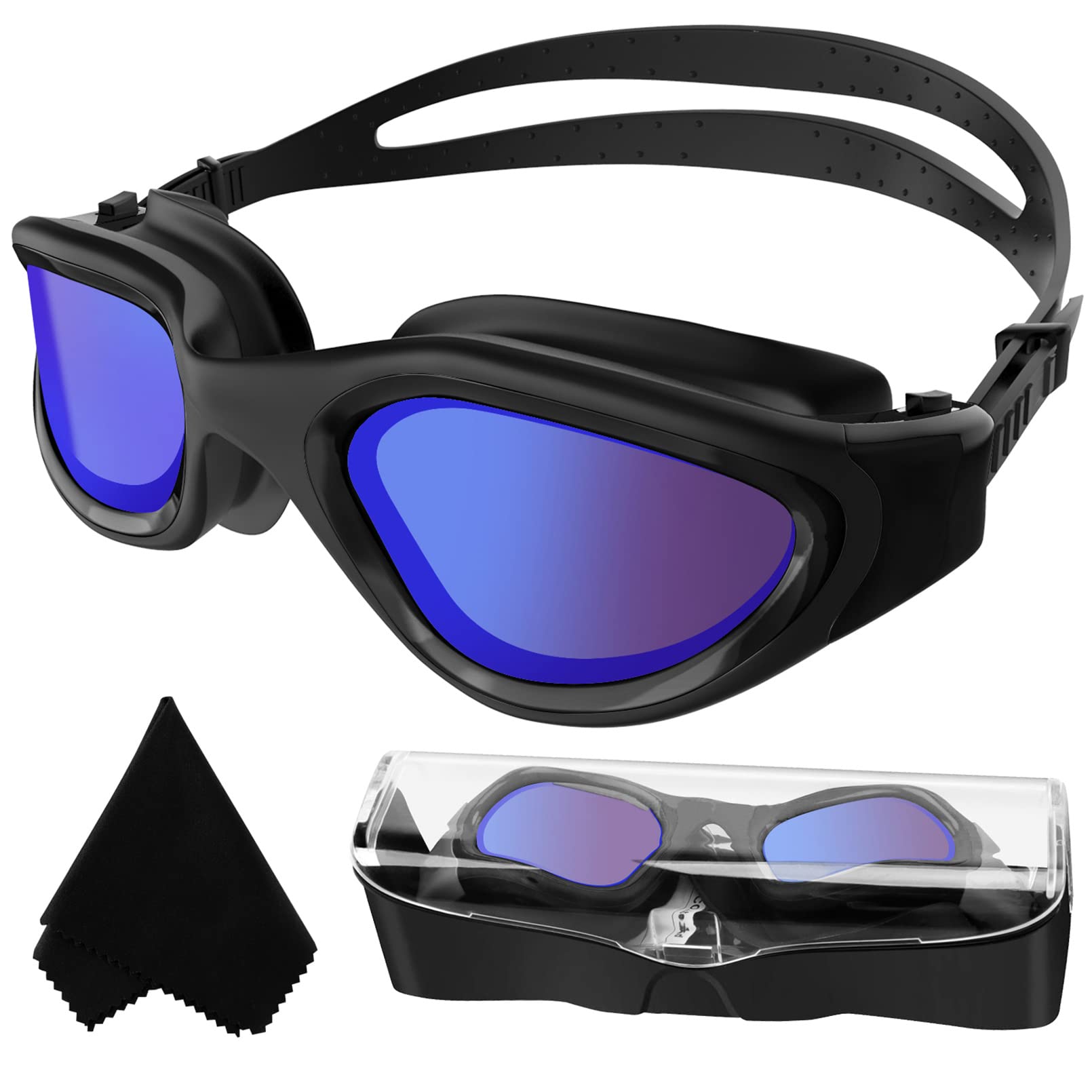 Lunettes de natation à verres polarisés Anti buée Anti UV Étanches Vision nette pour Hommes Femmes Adultes Adolescents