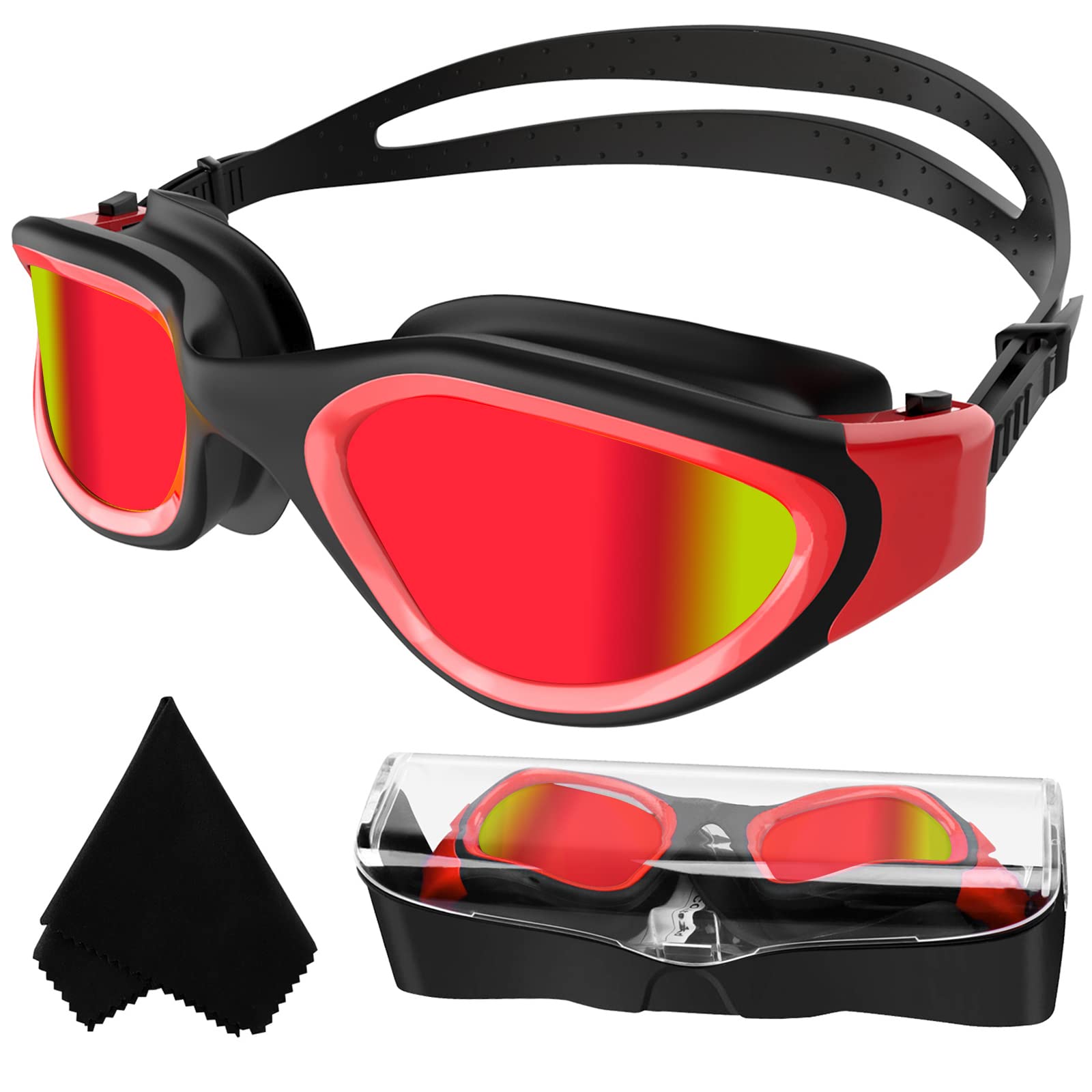 Lunettes de natation à verres polarisés Anti buée Anti UV Étanches Vision nette pour Hommes Femmes Adultes Adolescents