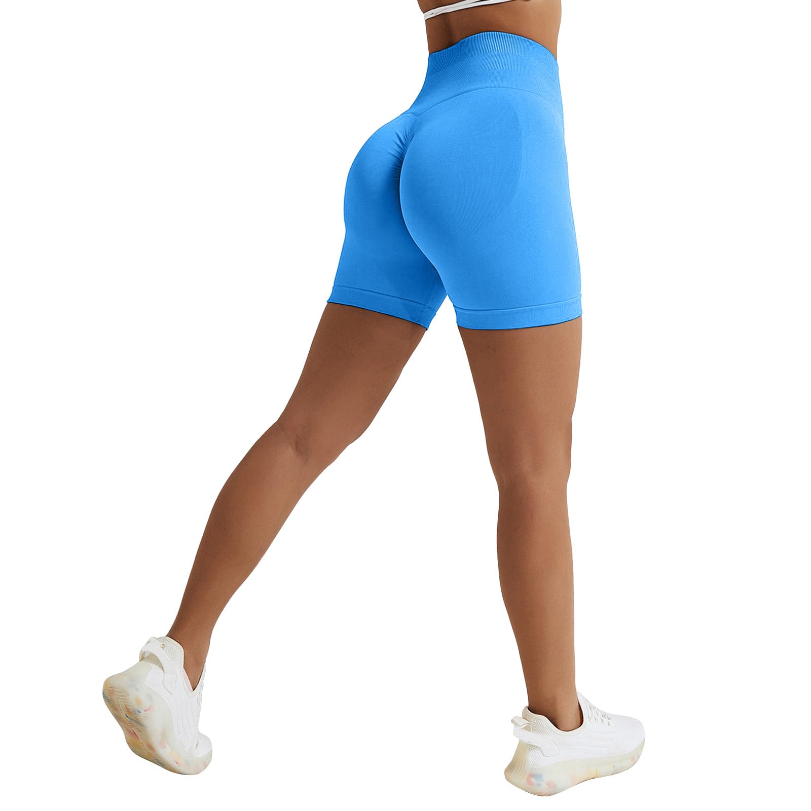 Vertvie Scrunch Butt Women's Sports Shorts, Cycling Shorts Push Up Leggings Short High Waist Yoga Shorts Opaque Seamless Tights Shorts Anti Cellulite