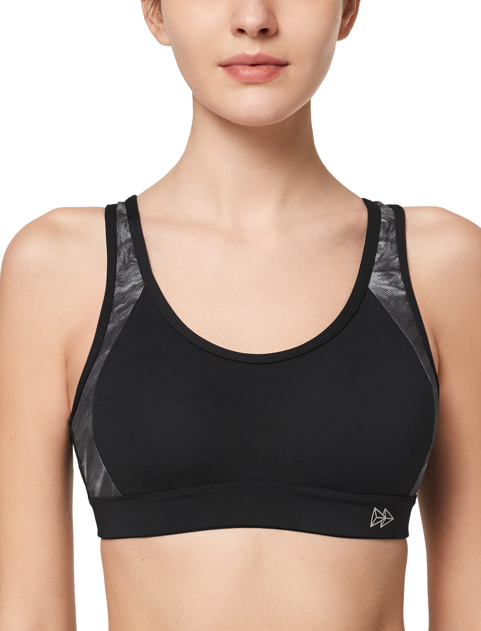 Yvette Soutien Gorge de Sport Femme Dos Croisé Maintien Élevé Grande Taille Brassière sans Armature avec Coussinets Course Tennis Fitness - fitnessterapy