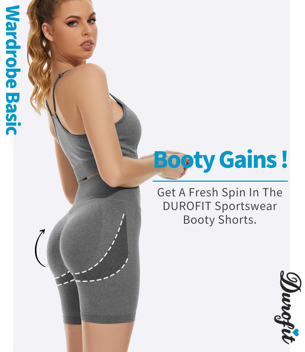 DUROFIT Push Up Legging Sport Femme Anti Cellulite Pantalon Compression Yoga Pants Butt Lift Legging Taille Haute Fitness Gym Jogging Running Course Exercice