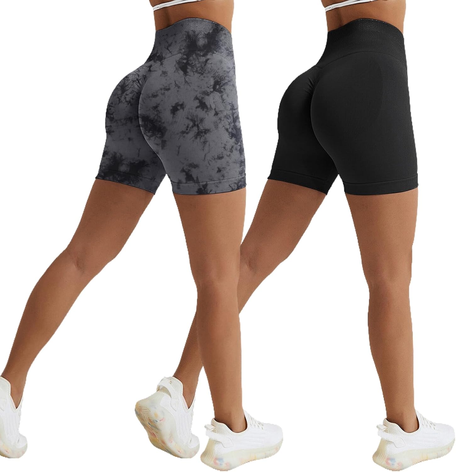 Vertvie Scrunch Butt Women's Sports Shorts, Cycling Shorts Push Up Leggings Short High Waist Yoga Shorts Opaque Seamless Tights Shorts Anti Cellulite