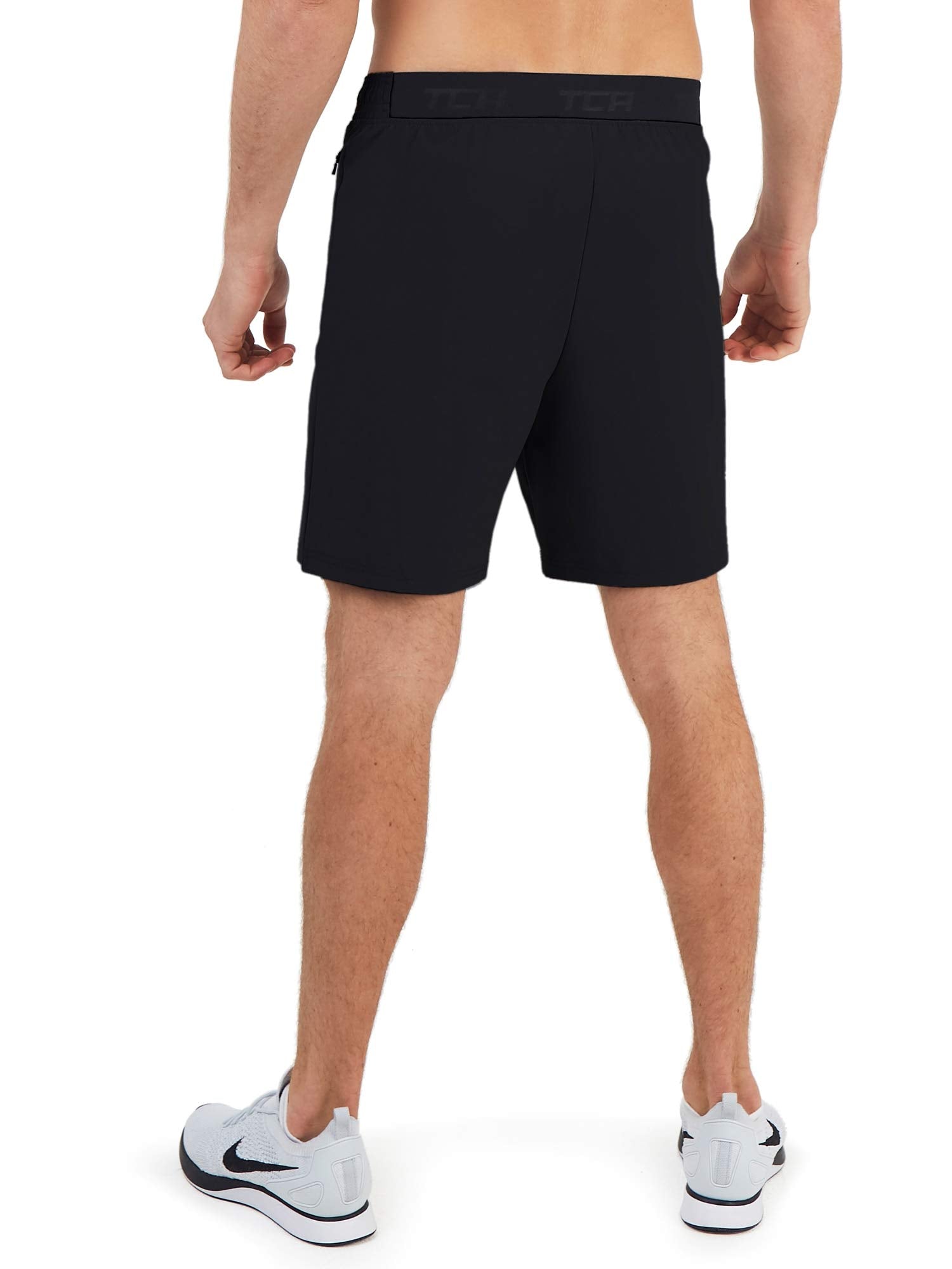 TCA Short Homme Sport - Short Running Homme Léger Elite Tech - Short Sport Homme avec Poches Zippées