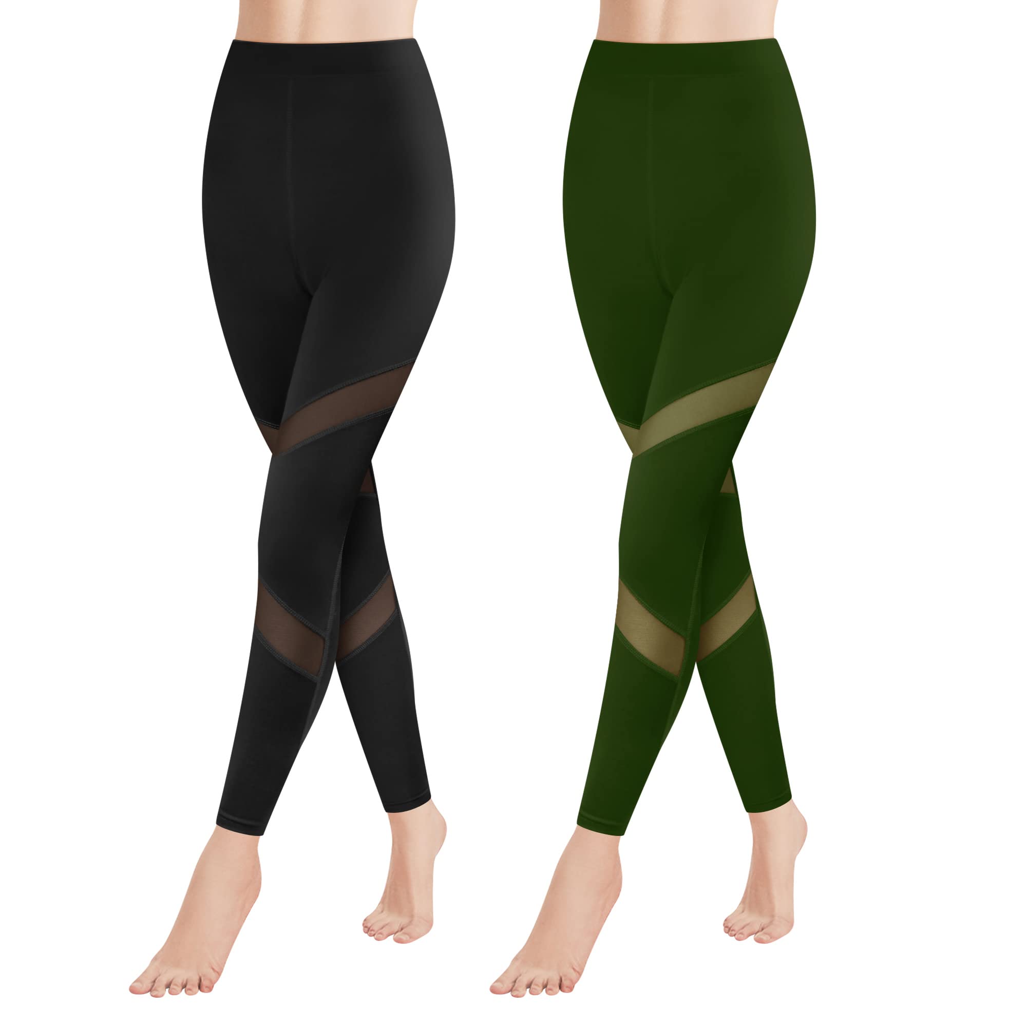 GoVIA Legging pour Femme Pantalon de Course à Pied Pantalon de Sport Respirant Pantalon de Yoga Fitness Taille Haute Long Rayures 4106 - fitnessterapy