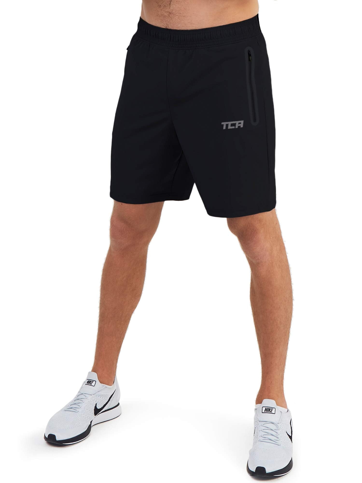 TCA Short Homme Sport - Short Running Homme Léger Elite Tech - Short Sport Homme avec Poches Zippées