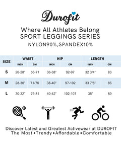 DUROFIT Push Up Legging Sport Femme Anti Cellulite Pantalon Compression Yoga Pants Butt Lift Legging Taille Haute Fitness Gym Jogging Running Course Exercice