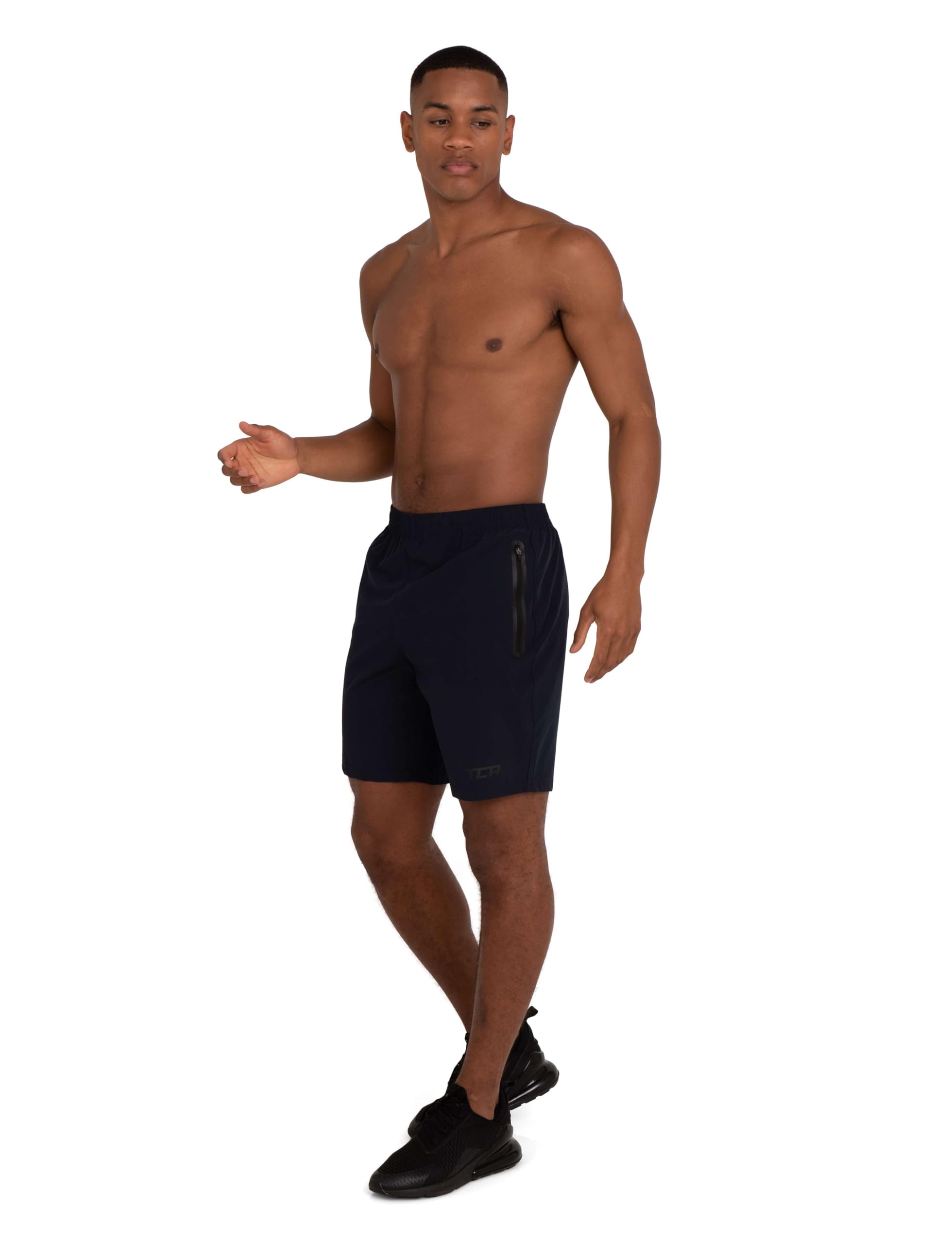 TCA Short Homme Sport - Short Running Homme Léger Elite Tech - Short Sport Homme avec Poches Zippées