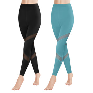 GoVIA Legging pour Femme Pantalon de Course à Pied Pantalon de Sport Respirant Pantalon de Yoga Fitness Taille Haute Long Rayures 4106 - fitnessterapy