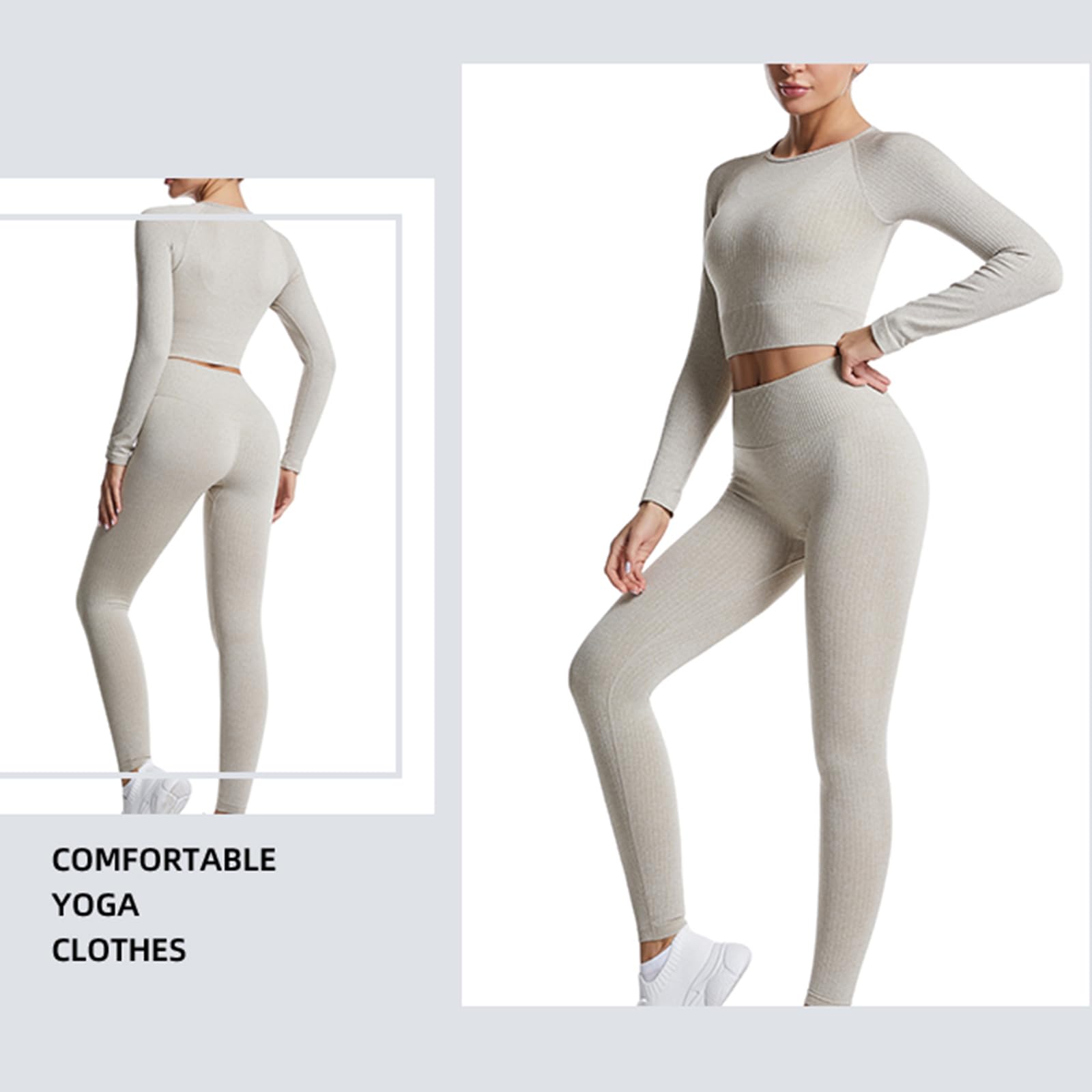 dohomiryo Ensemble De Vêtements De Sport Femme 2 Pièces Survêtements Ensembles Soutien-Gorge Sport Legging de Yoga Sportswear Fitness Ensembles D'entraînement Tenues de Sport