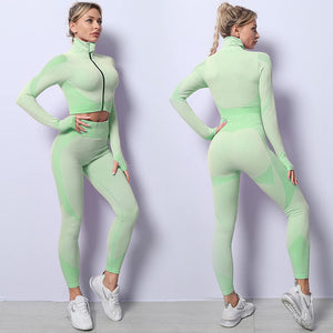 Veriliss Vêtement de Sport Femme 3 Pièces Survêtements D'entraînement Ensembles Soutien-Gorge Sport Legging De Yoga Sportswear Fitness Ensembles D'entraînement Tenues De Sport