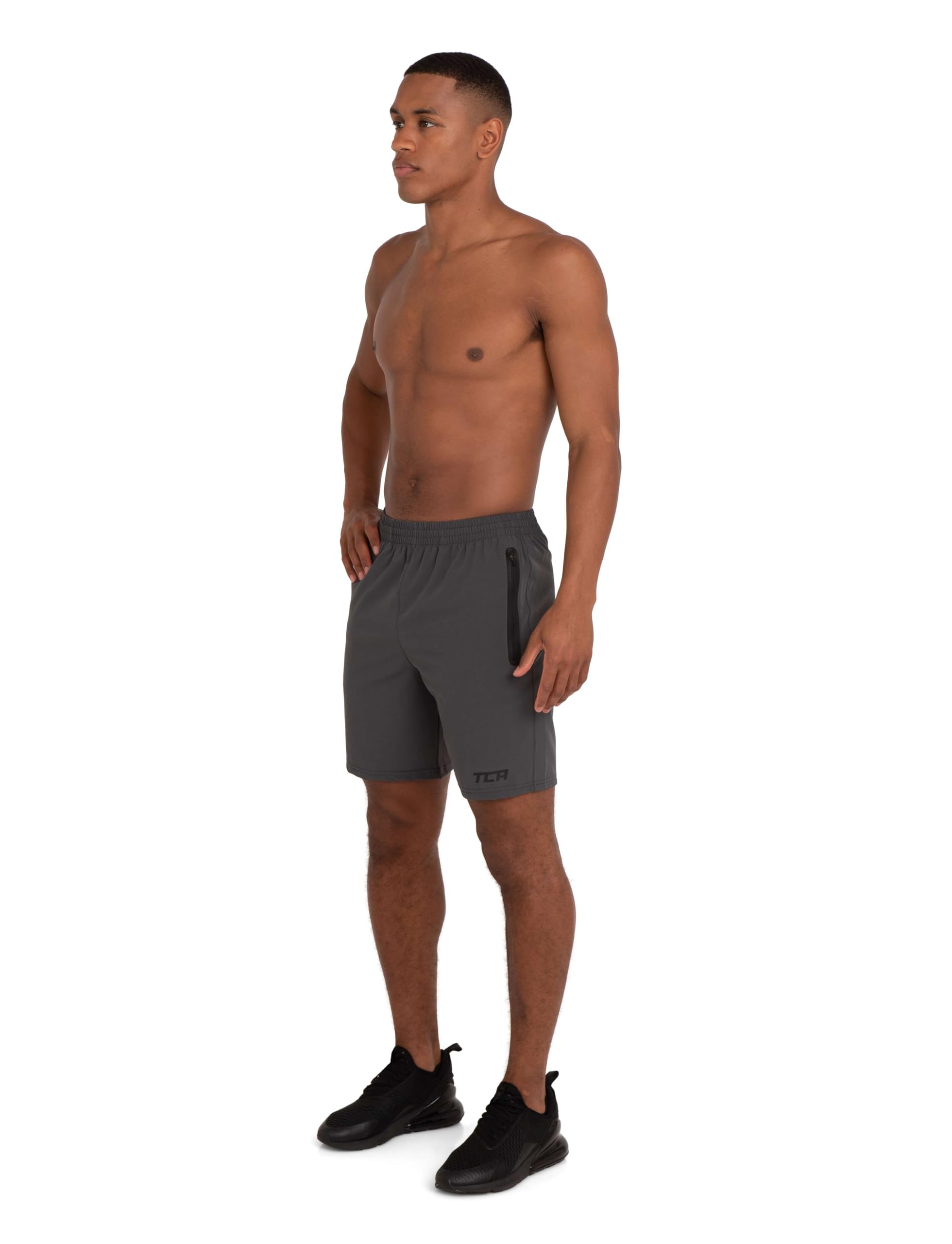 TCA Short Homme Sport - Short Running Homme Léger Elite Tech - Short Sport Homme avec Poches Zippées