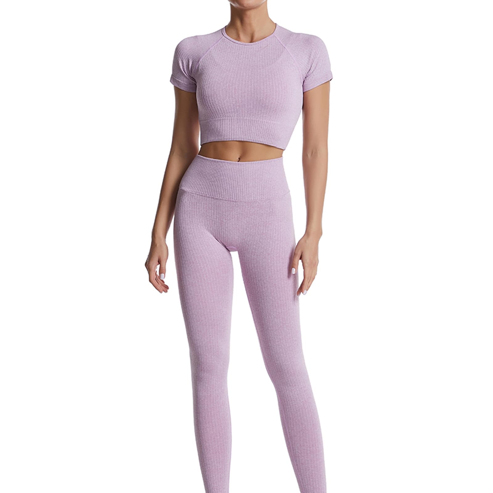 dohomiryo Ensemble De Vêtements De Sport Femme 2 Pièces Survêtements Ensembles Soutien-Gorge Sport Legging de Yoga Sportswear Fitness Ensembles D'entraînement Tenues de Sport