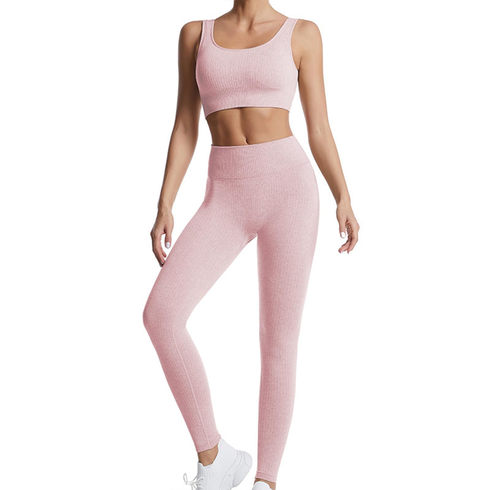 dohomiryo Ensemble De Vêtements De Sport Femme 2 Pièces Survêtements Ensembles Soutien-Gorge Sport Legging de Yoga Sportswear Fitness Ensembles D'entraînement Tenues de Sport