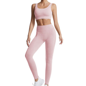 dohomiryo Ensemble De Vêtements De Sport Femme 2 Pièces Survêtements Ensembles Soutien-Gorge Sport Legging de Yoga Sportswear Fitness Ensembles D'entraînement Tenues de Sport