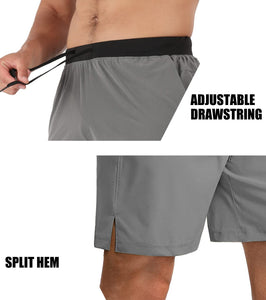 Comilaka Homme Shorts de Sport 7" Short Course à Pied Léger Séchage Rapide Running Jogging Fitness Short avec Poches Zippées - fitnessterapy