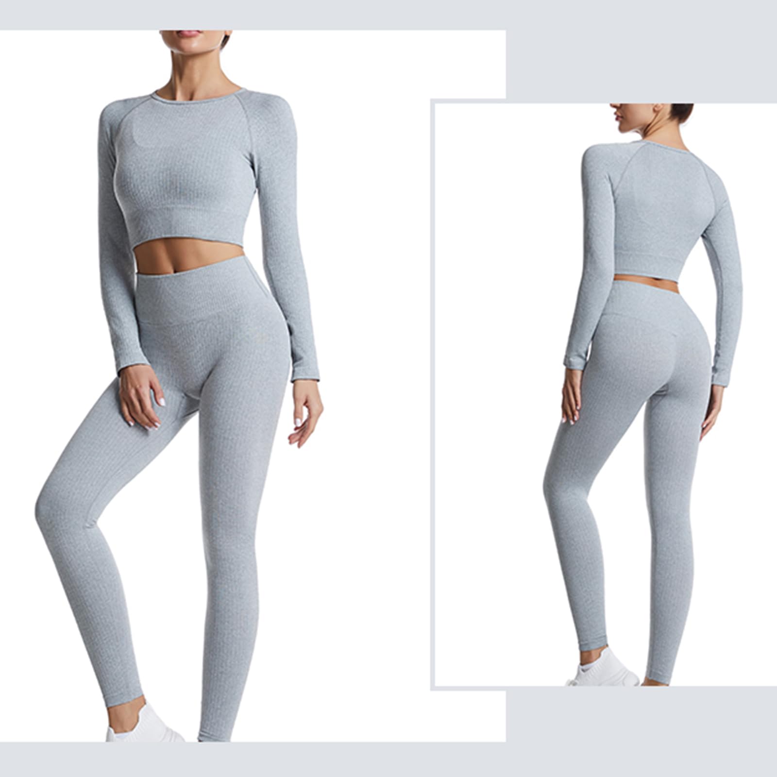 dohomiryo Ensemble De Vêtements De Sport Femme 2 Pièces Survêtements Ensembles Soutien-Gorge Sport Legging de Yoga Sportswear Fitness Ensembles D'entraînement Tenues de Sport