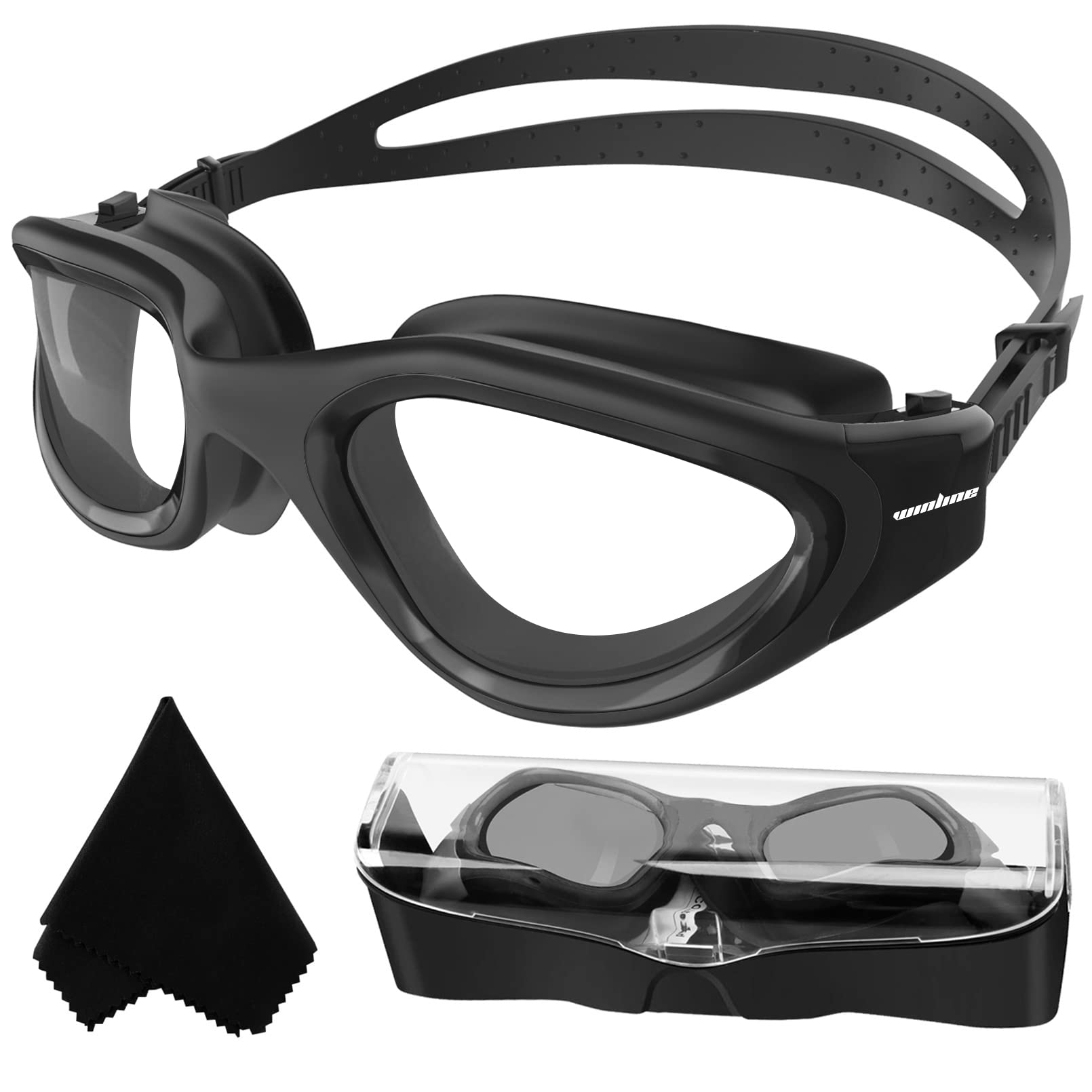 Lunettes de natation à verres polarisés Anti buée Anti UV Étanches Vision nette pour Hommes Femmes Adultes Adolescents