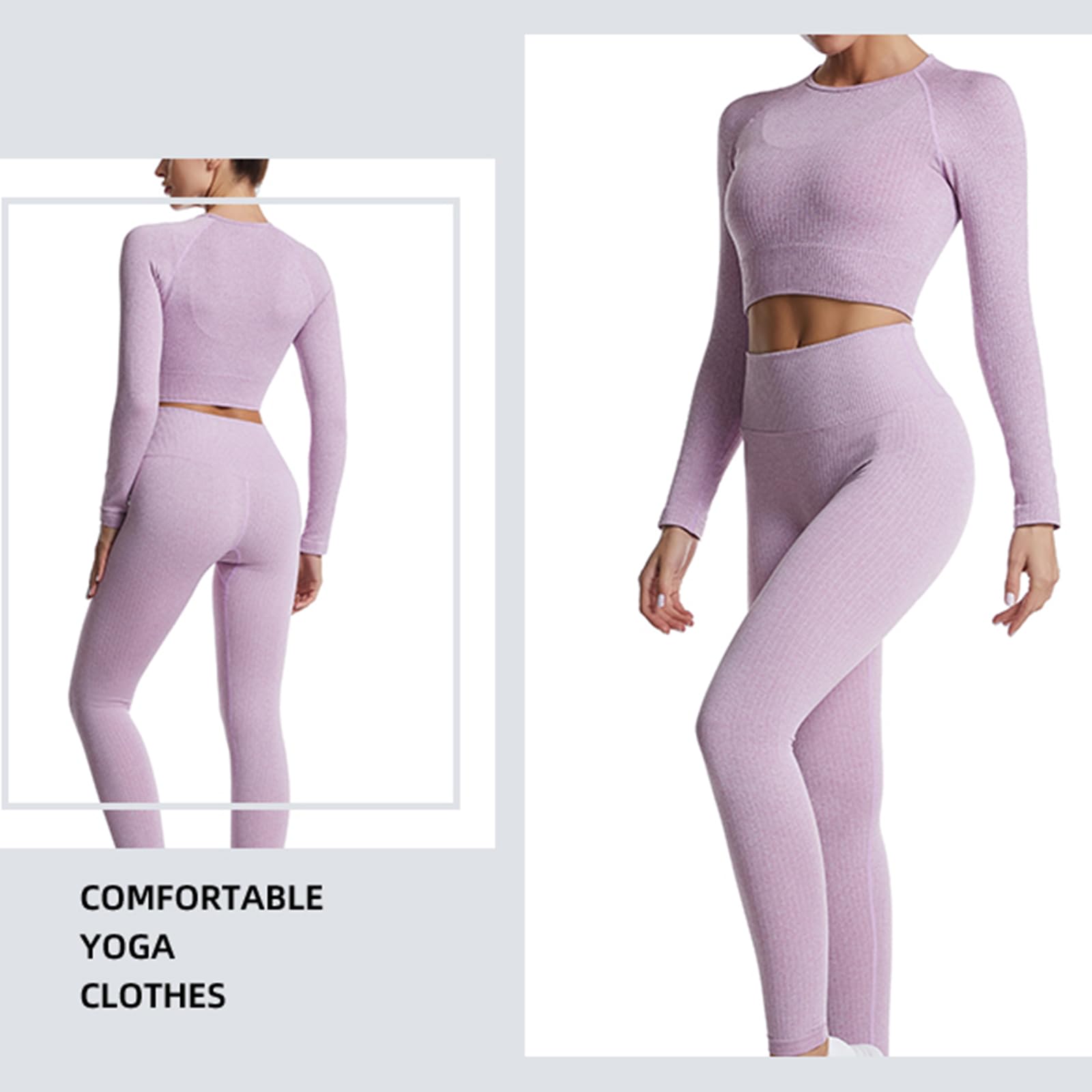 dohomiryo Ensemble De Vêtements De Sport Femme 2 Pièces Survêtements Ensembles Soutien-Gorge Sport Legging de Yoga Sportswear Fitness Ensembles D'entraînement Tenues de Sport