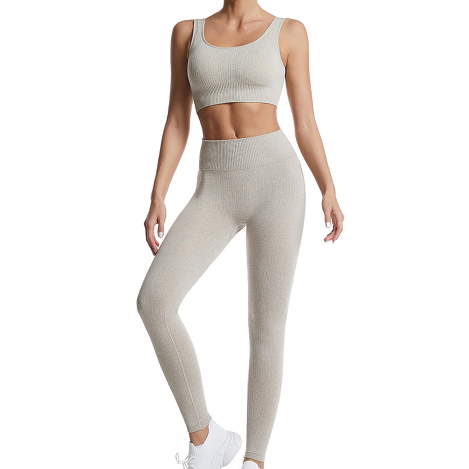 dohomiryo Ensemble De Vêtements De Sport Femme 2 Pièces Survêtements Ensembles Soutien-Gorge Sport Legging de Yoga Sportswear Fitness Ensembles D'entraînement Tenues de Sport