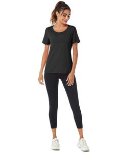 T-SHIRT Sport Femme À Manches Courtes Top de Yoga Casual Respirant