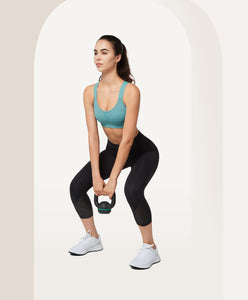 Yvette Soutien Gorge de Sport Femmes Bretelles Réglables Bretelles Réglables Dos Croisées sans Armature Maintien Fort Grande Taille Course Fitness Gym