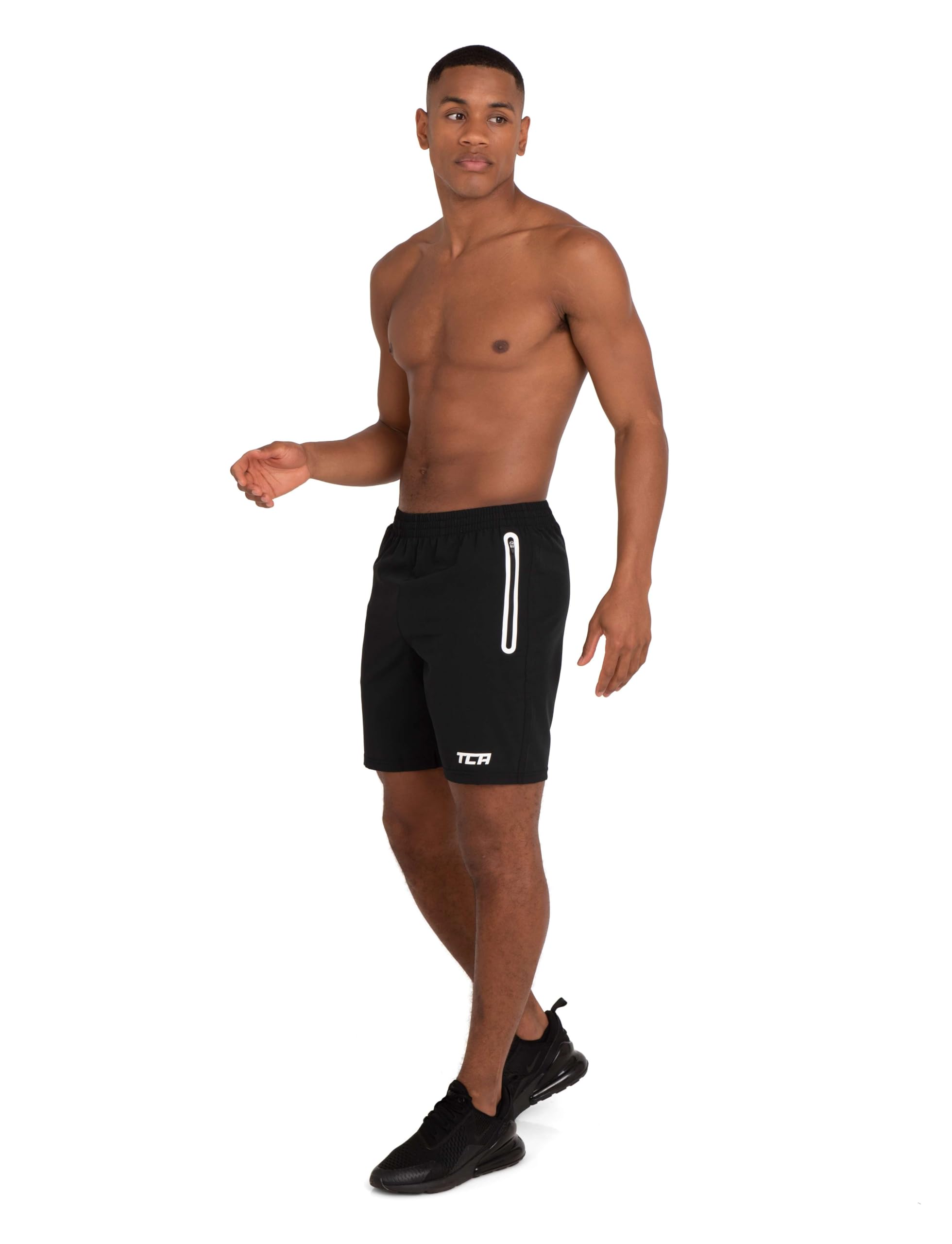 TCA Short Homme Sport - Short Running Homme Léger Elite Tech - Short Sport Homme avec Poches Zippées