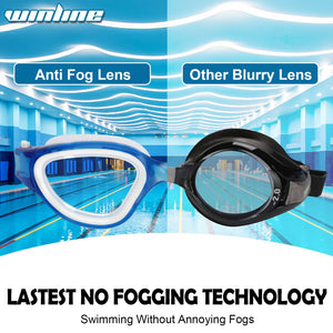 Lunettes de natation à verres polarisés Anti buée Anti UV Étanches Vision nette pour Hommes Femmes Adultes Adolescents