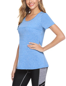 T-SHIRT Sport Femme À Manches Courtes Top de Yoga Casual Respirant