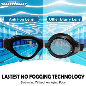 Lunettes de natation à verres polarisés Anti buée Anti UV Étanches Vision nette pour Hommes Femmes Adultes Adolescents