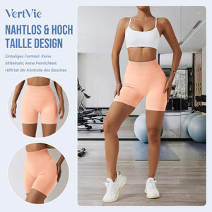 Vertvie Scrunch Butt Women's Sports Shorts, Cycling Shorts Push Up Leggings Short High Waist Yoga Shorts Opaque Seamless Tights Shorts Anti Cellulite