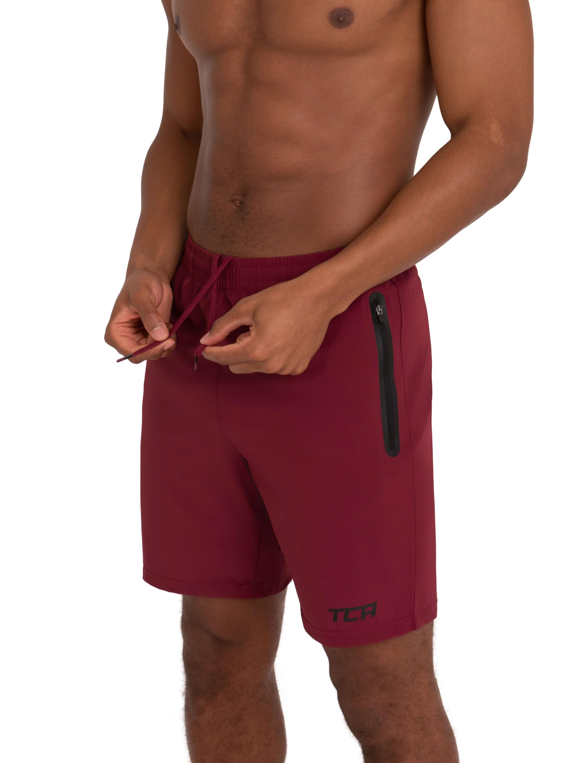 TCA Short Homme Sport - Short Running Homme Léger Elite Tech - Short Sport Homme avec Poches Zippées