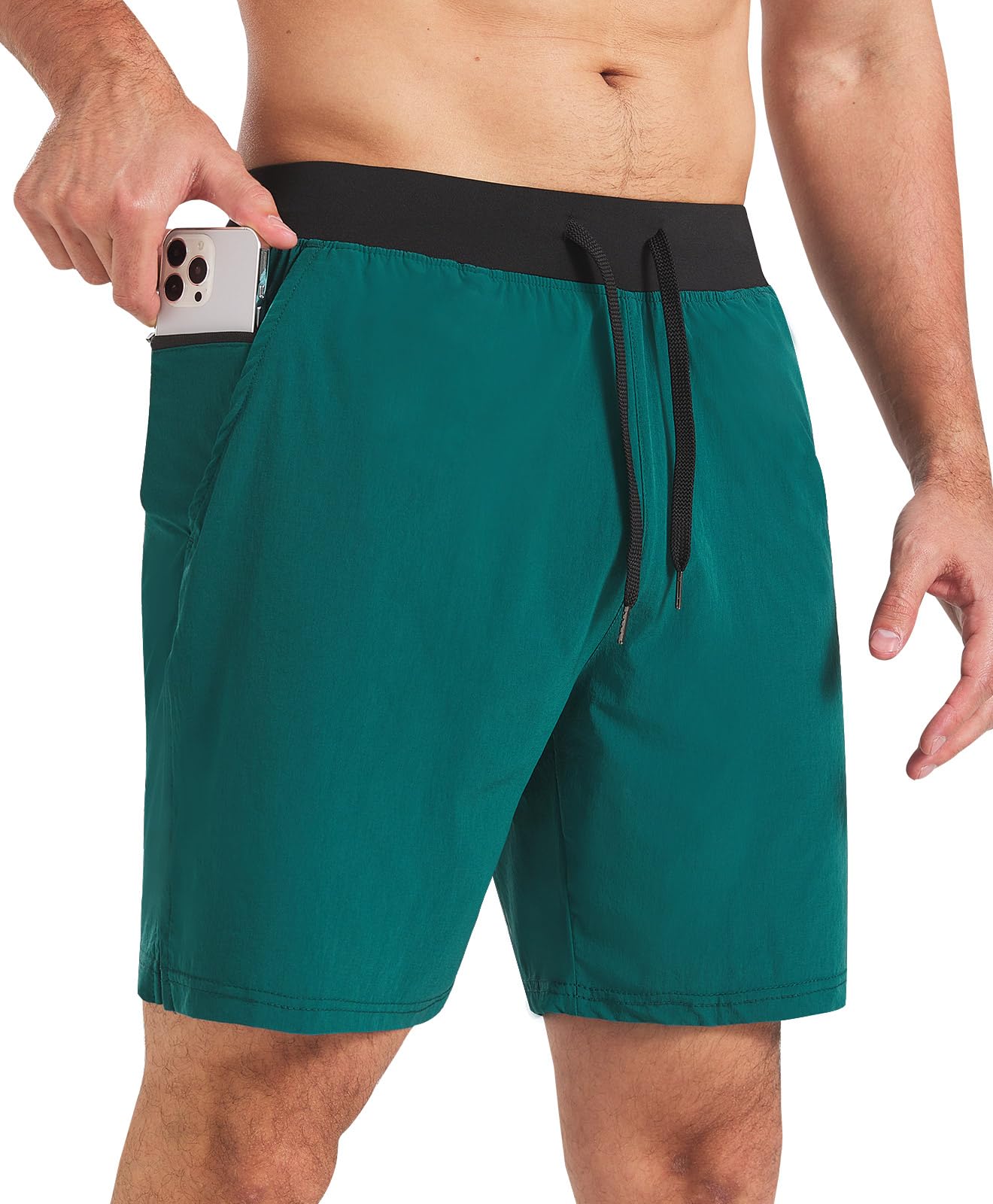 Comilaka Homme Shorts de Sport 7" Short Course à Pied Léger Séchage Rapide Running Jogging Fitness Short avec Poches Zippées - fitnessterapy